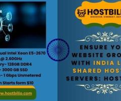 Ensure Your Website Growth With India Linux Shared Hosting Servers: Hostbillo