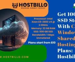 Get 100% SSD Storage With Cheap Windows Shared Hosting India Plans: Hostbillo