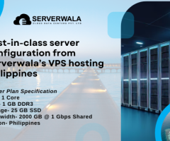 Best-in-class server configuration from Serverwala’s VPS hosting Philippines