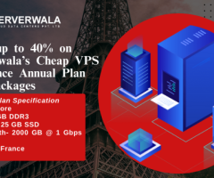 Save up to 40% on Serverwala’s Cheap VPS in France Annual Plan and Packages