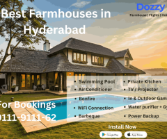 Rent a Dozzy Farmhouse in Hyderabad Today with Zero deposit Payment