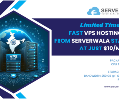 Limited Time Offer: Fast VPS Hosting India from Serverwala Starting at Just $10/Month!