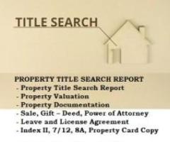 Property Title Search Report Call 8803488038