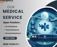 Use Falcon Emergency Train Ambulance in Raipur for Emergency Transfer with Expert Care