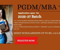 PGDM/MBA applications for the 2025-27