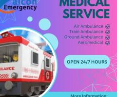 Falcon Emergency Train Ambulance in Patna is the Fastest Emergency Medical Transport