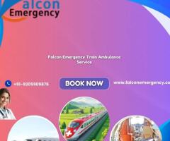 For  long distance transportation book falcon train ambulance service in Guwahati