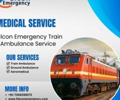 Take advantage of falcon Train Ambulance Service in Varanasi with a medical team at a minimal budget