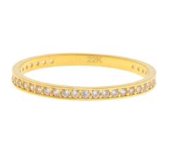 22ct Gold CZ Eternity Wedding Band