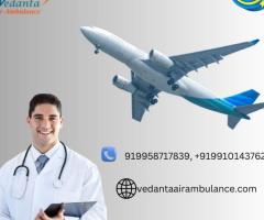 Choose Vedanta Air Ambulance Service in Siliguri with Emergency Drugs & Kit to Transfer patient